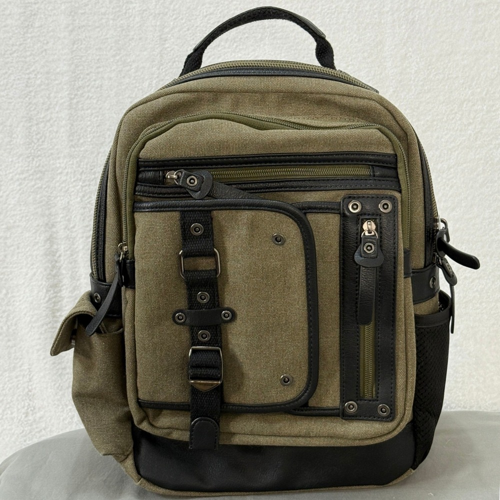 Canvas Tactical Sling Backpack Unisex Green Utility Gorpcore